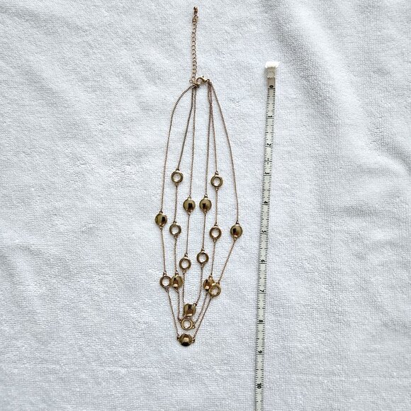 NECKLACE - Triple layer gold detail - Picture 4 of 4